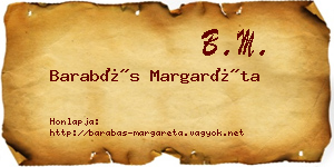 Barabás Margaréta névjegykártya